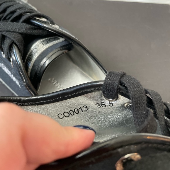 DOLCE & GABBANA GYM black and silver Sneakers Sz 6.5 - Picture 9 of 11